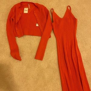 Free people two piece midi dress